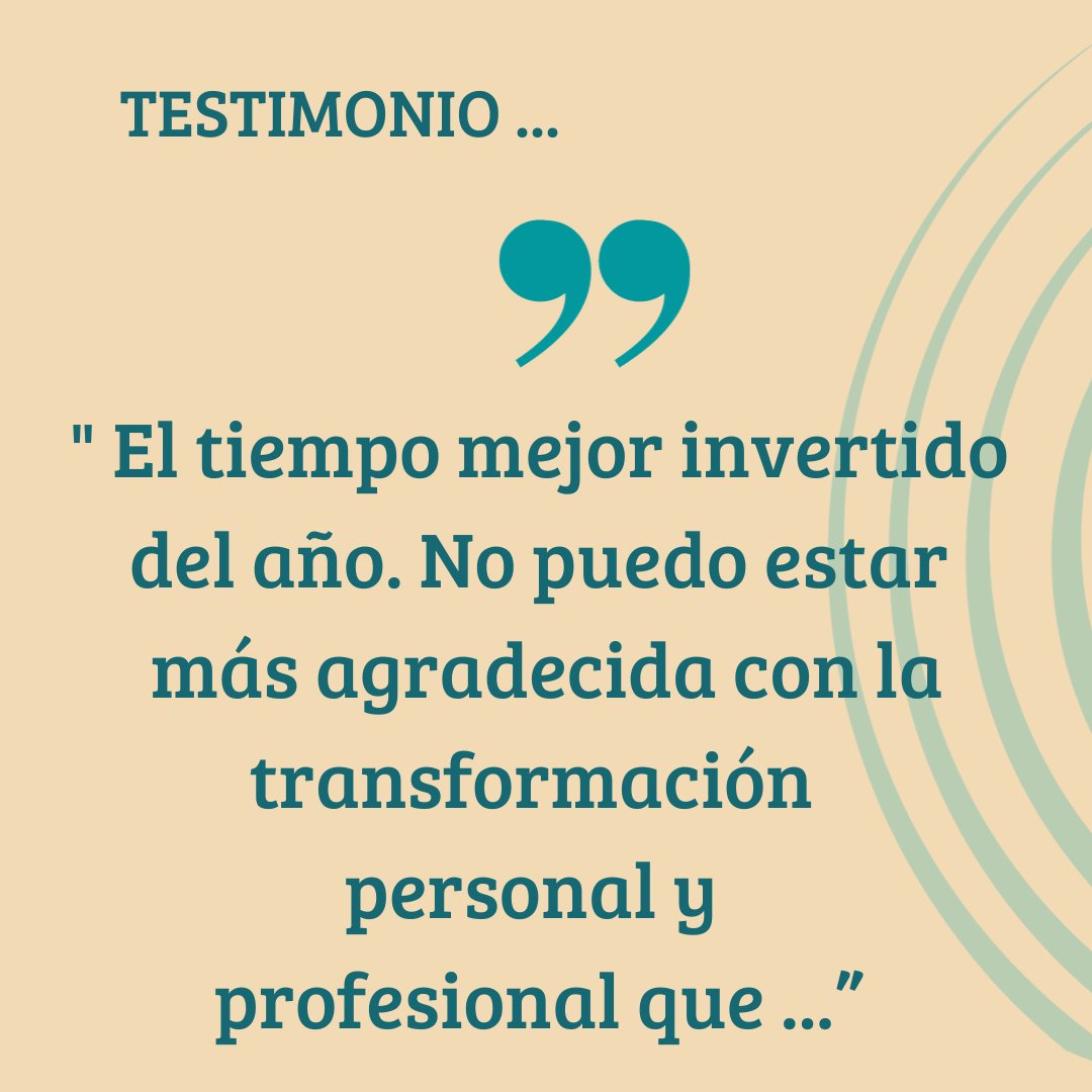 AlexandraAp's tweet image. “ … he hecho con Alexandra. Me ha dado herramientas y consejos prácticos, con “alma” como dice ella. Me ha ayudado a tomar conciencia del entorno, de cúales son mis valores, ...
¡Seguiré caminando hacia adelante! ”.
