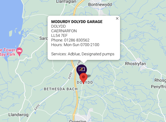 We're pleased to announce a new site in #Gwynedd! Visit the Modurdy Dolydd Garage, LL54 7EF to use your Keyfuels card - check it out here bit.ly/39F8eWC