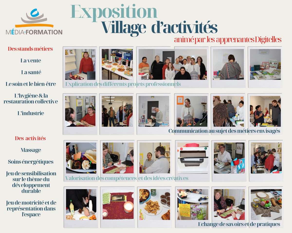 MediaRouen's tweet photo. Une exposition au TOP 🤩
Nos Miss ░D░I░G░I░T░E░L░L░E░S░ ont invité les stagiaires des autres dispositifs à une exposition qui a pris la forme d'un village d'activités🥳

#formation #Digitelles #picpoec #OPCOEP #poleemploi #investirdansvoscompétences #numerique #Emploi https://t.co/o79F44699F