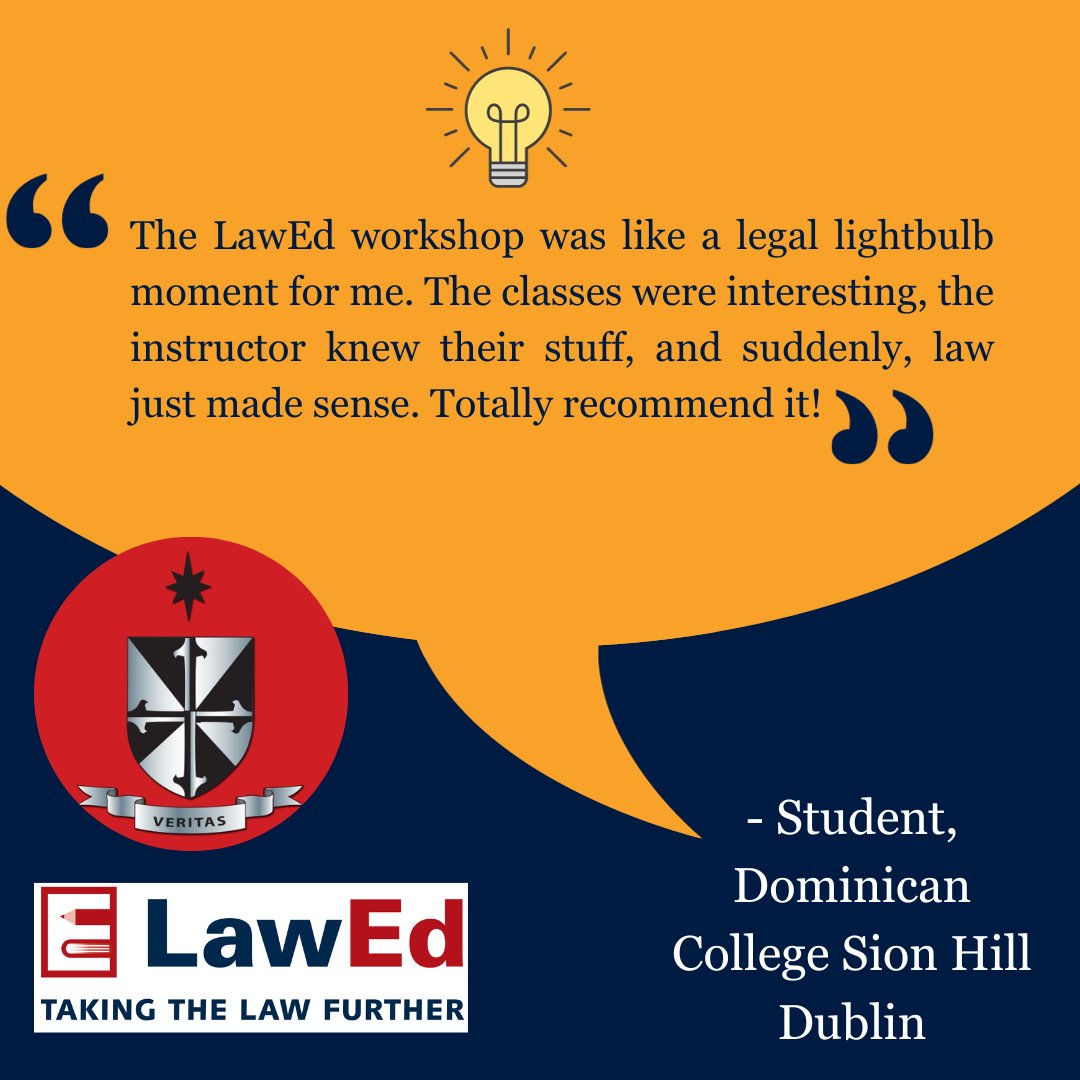 LawEd_ie's tweet photo. This is what students and teachers had to say about some of the workshops LawEd has delivered this month! 😎

A LawEd workshop is a highly engaging experience for all.

#lawed #law #lawschool #legalliteracy #laweducation #testimonials #feedback https://t.co/rO0rqIaDZ8
