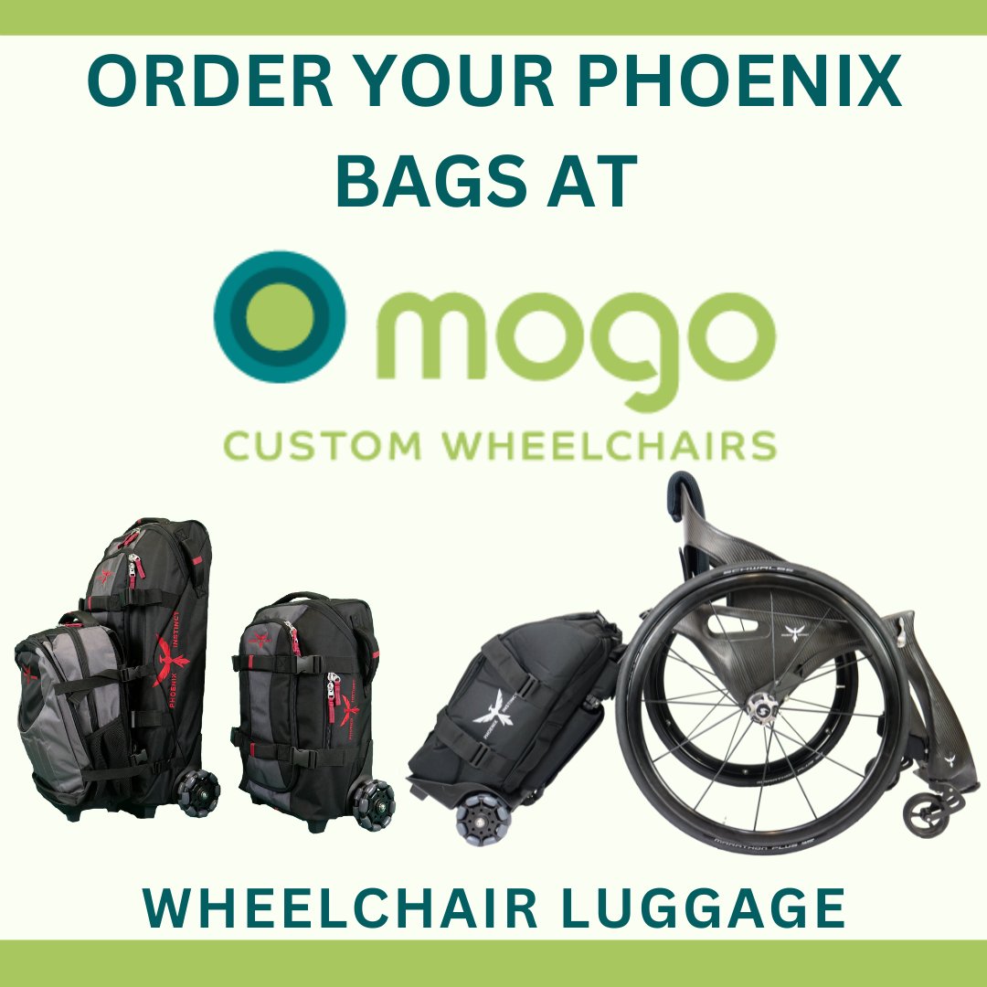 Live in Australia? Dreaming of some travel? Don't forget your luggage!!

Mogo Wheelchairs can now kit you out with your Phoenix bags!! All Phoenix bags are available to be ordered through our friends at Mogo!

More information available here: mogowheelchairs.com.au/wheelchair-acc…