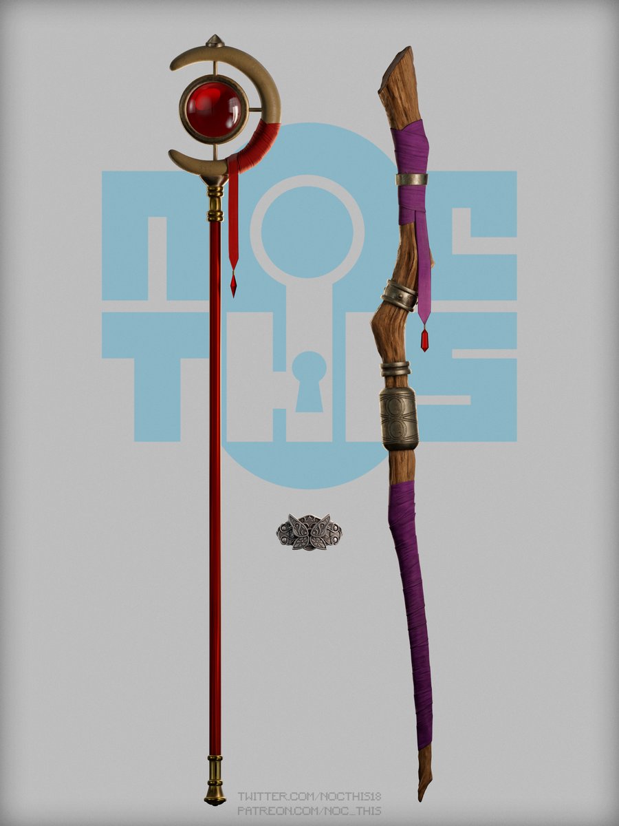 NocThis18's tweet photo. Starting new fan art for VAM, I started with the accessories that I consider the best of me, to motivate me, just over a week of hard work but I'm a little proud of them.
Now modeling clothes(love and hate).

Render in blender

#Frieren https://t.co/ebrtHUOFCP