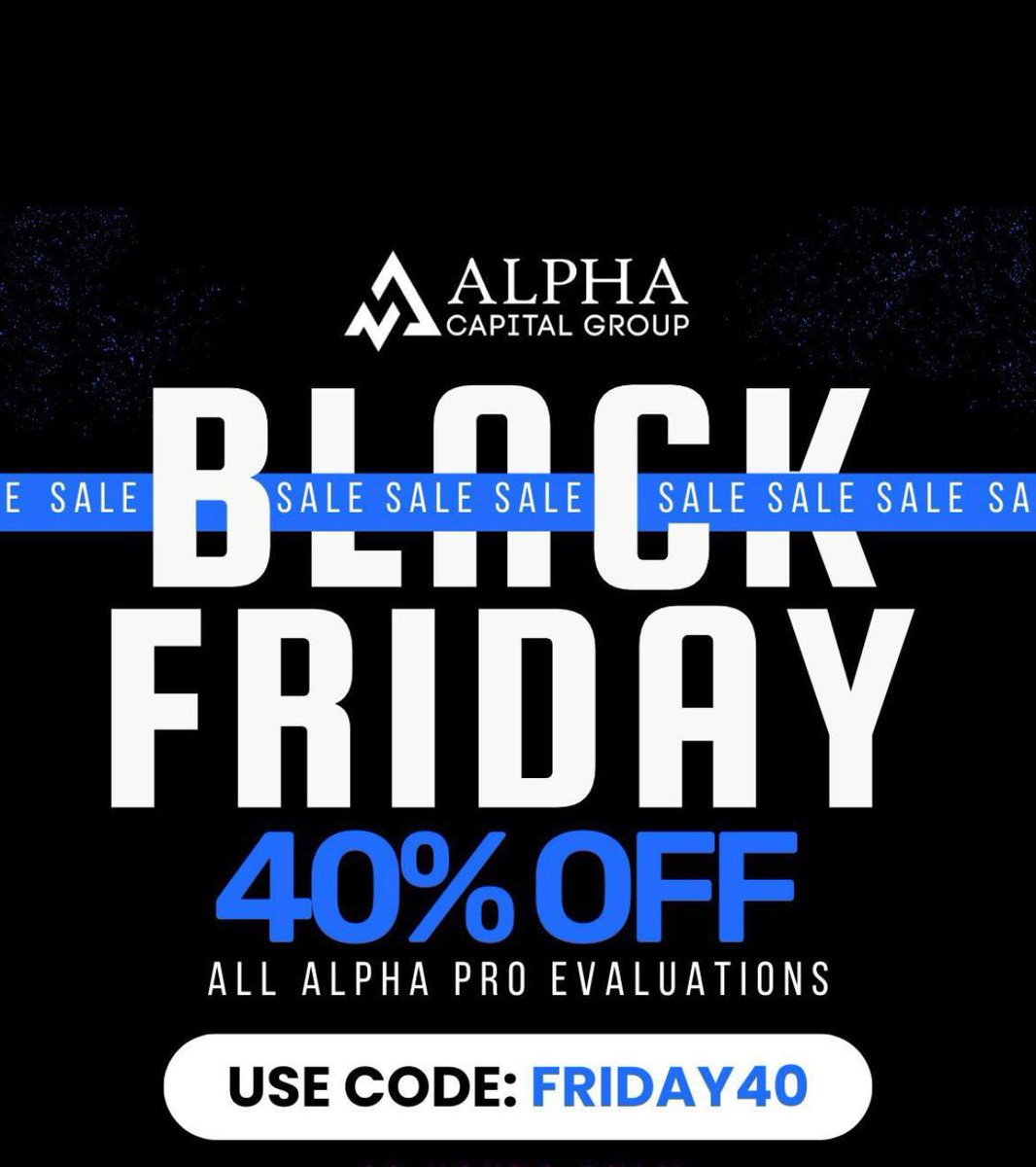 _claudiarea's tweet photo. 🏆 2 x $100K GIVEAWAY 🏆

To celebrate this HUGE Black Friday 40% discount on ALL Alpha Pro Evaluations…

I’m giving away 2 x $100K accounts to 2 of my followers 🔥

To Enter, Follow All 5 Steps: 

1. Like & Repost

2. Follow @_claudiarea & @AlphaCapitalUK On Here

3. Tag 3 Traders 

4. Follow @_claudiarea & @alphacapitalgroupuk on Instagram 

5. Go to the reel I just posted on IG, like & comment your Twitter username, share to story and tag me 🤝

Winners announced in 48 hours ⏰