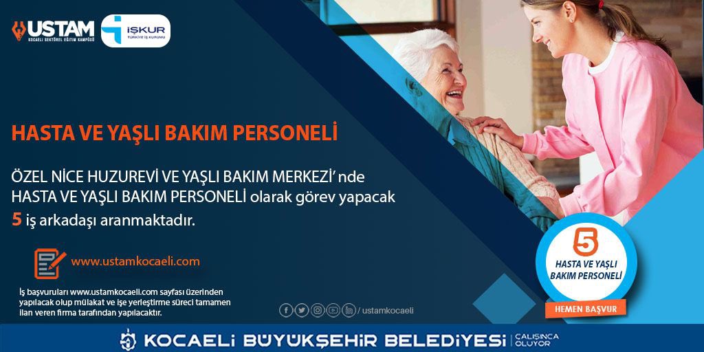USTAMKocaeli's tweet photo. "İŞKUR işbirliği ile açılan ilanımıza https://t.co/m2pN4HyYRf sayfasına kayıt olduktan sonra başvuru yapabilirsiniz.  #ustamkocaeli https://t.co/sMTnFiGlJh