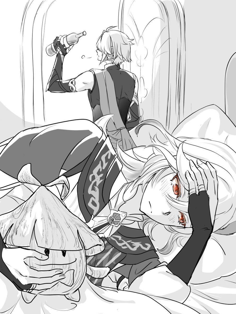 Mayuoekaki3's tweet photo. 三億年ぶりぐらいに落描きした
酔っ払いカベを寝かしつける🎧と実はそこまで酔ってなかった🏦←まだ付き合えてない♡
#アルカヴェ 
#haikaveh https://t.co/DKgNzLNkgM