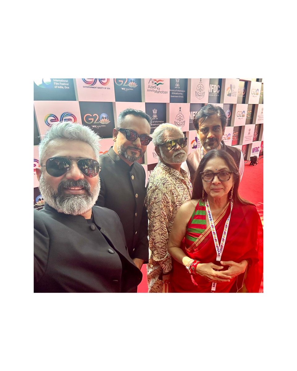 Team #Vadh at 54th International Film Festival of India 🤩 @imsanjaimishra @Neenagupta001 #SaurabhSachdeva #JaspalSinghSandhu @J_Studio_ @gargankur
