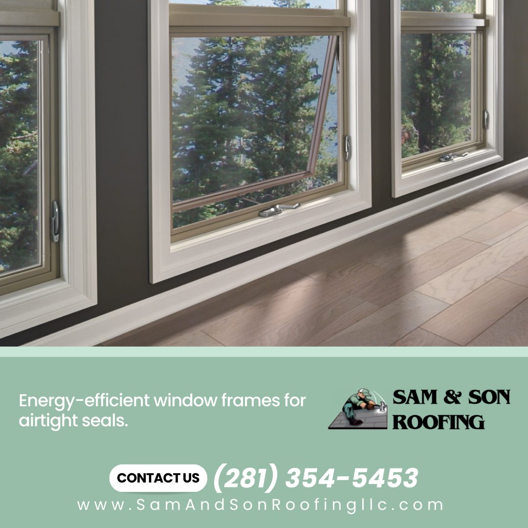 SamSonRoofing's tweet image. Upgrade your window frames for better insulation in Humble TX. Discuss options with us today! Call (281) 354-5453. #WindowFrames #EfficientHomes
