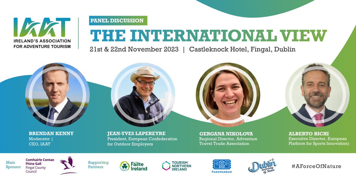 Hearing from our international partners, including Jean-Yves Lapeyrère of @__ECOE__, @gechitka of @adventuretweets and Alberto Bichi of @Epsieu 🌍 #IAAT23 #AForceOfNature