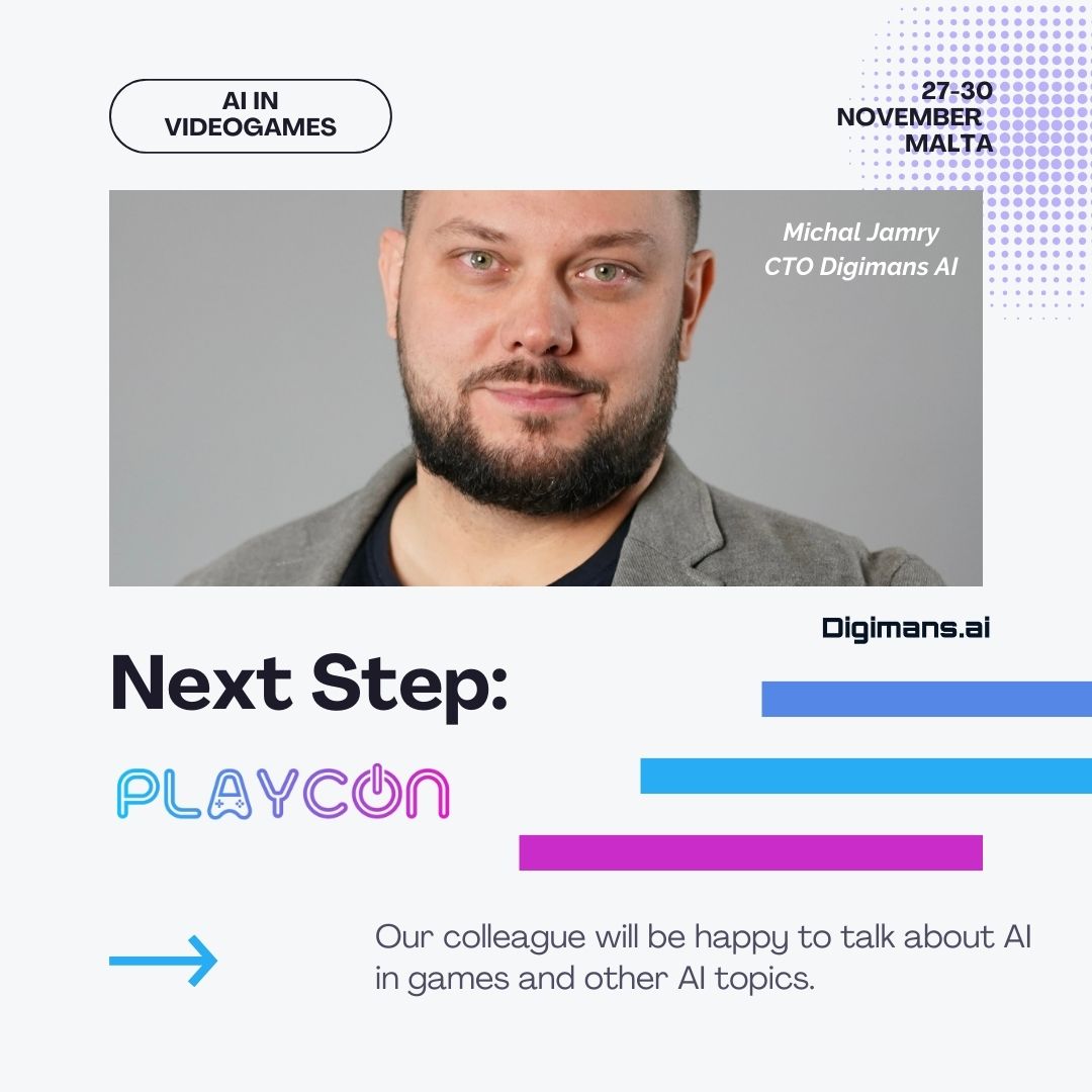 AiDigimans's tweet photo. 🏎️ Next week we are off to Malta for #Playcon! Michal from #DigimansAI is ready to explore this gaming extravaganza! 🛫🇲🇹

🕹️ It's more than a meetup, it's a fusion of the best in #VideoGames and #Esports. Perfect for gamers and industry newbies!👀 At Playcon? Spot us there! https://t.co/jVb5mFiI08