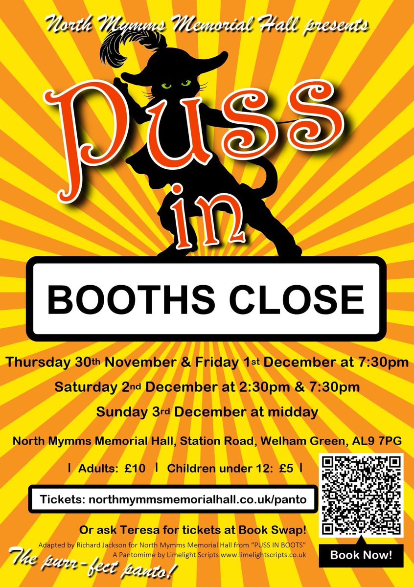 rsjackson101's tweet photo. Not long until #panto returns to North Mymms Memorial Hall #WelhamGreen with our family friendly version of a classic with a local twist. It has been great fun directing this one. Can't wait to share it with everyone next week @NorthMymmsNews Tickets > https://t.co/Ls7Wg78vSi https://t.co/Gpqe77VlIf