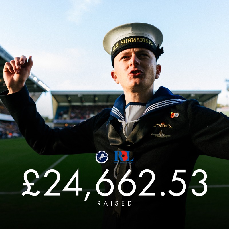 MillwallFC's tweet photo. 💙 #Millwall fans - you are amazing!

A huge sum of money raised for @PoppyLegion.