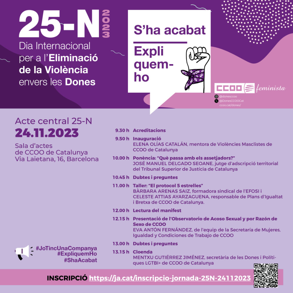 CCOOeducacio's tweet photo. 🙅🏾‍♀️25-N Dia Internacional per a l’Eliminació de la Violència envers les Dones

🙅🏾‍♀️Ens mantenim ferms en el nostre compromís de lluitar incansablement contra qualsevol mena de violència cap a les dones #ShaAcabat

Consulta els actes i participa: https://t.co/zY2dKtD3Nf https://t.co/otcosAyrIt