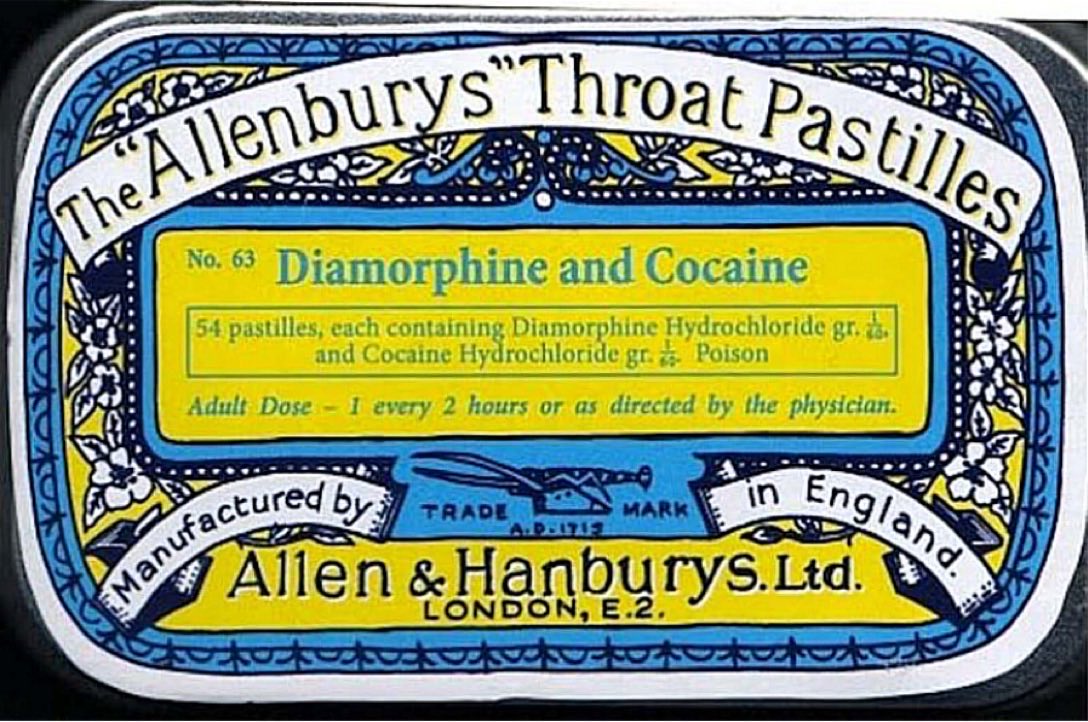 Drugs like diamorphine (ie heroin) & cocaine will never be legalised Wait! What? They have been legal before? In throat pastilles! Seriously?