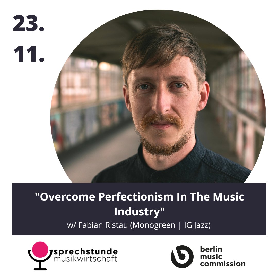 Unsere nächste Sprechstunde Musikwirtschaft findet am 23. November, online, um 10:00 Uhr statt. 

Fabian Ristau, Musiker und psychologischer Berater, teilt wertvolle Einblicke darüber, wie wir Perfektionismus in der Musikindustrie überwinden können. 

bmusiccommission.typeform.com/to/Yzjd8nU1