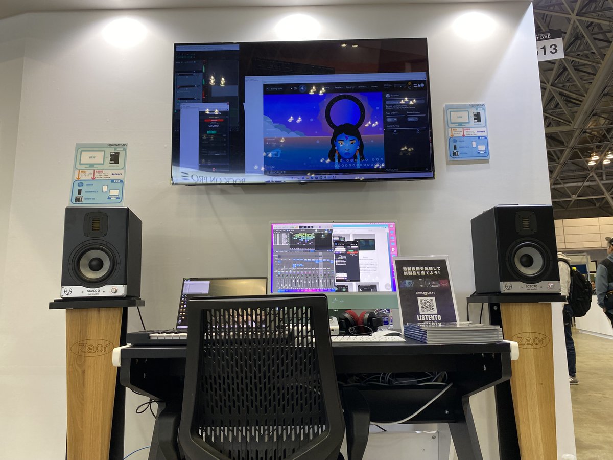 EveAudio's tweet photo. A pair of our TEC Award nominated SC2070 in action at recent OnterBEE show in Toyko, Japan. Would you like to listen to our SC2070?
Shout-out to our Japanese distributor Media Integration, Inc. π
#studiomonitors #recording #mixing #SC2070 #musicproduction https://t.co/tHQe0m8U6K