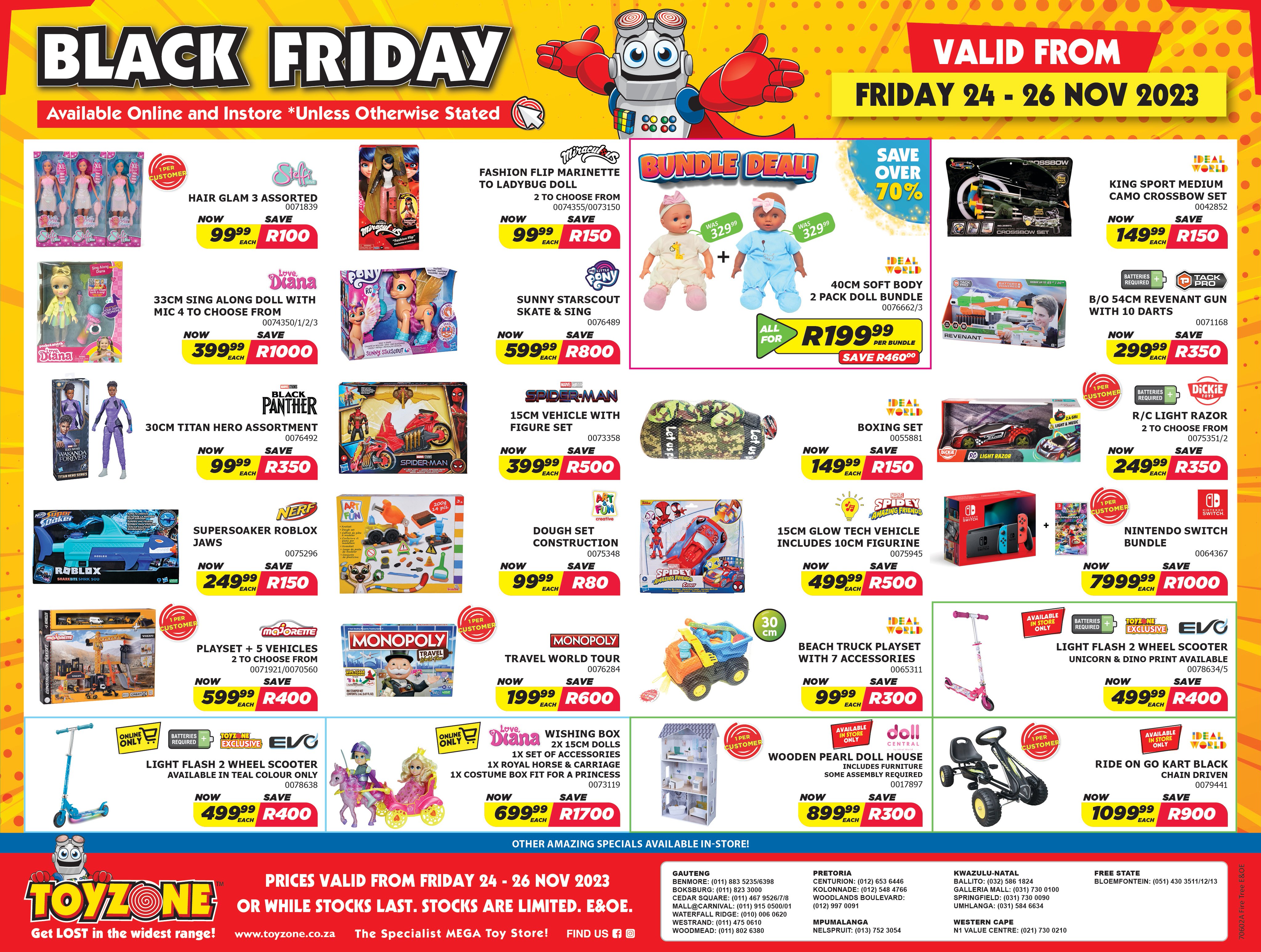 Toy on sale zone specials