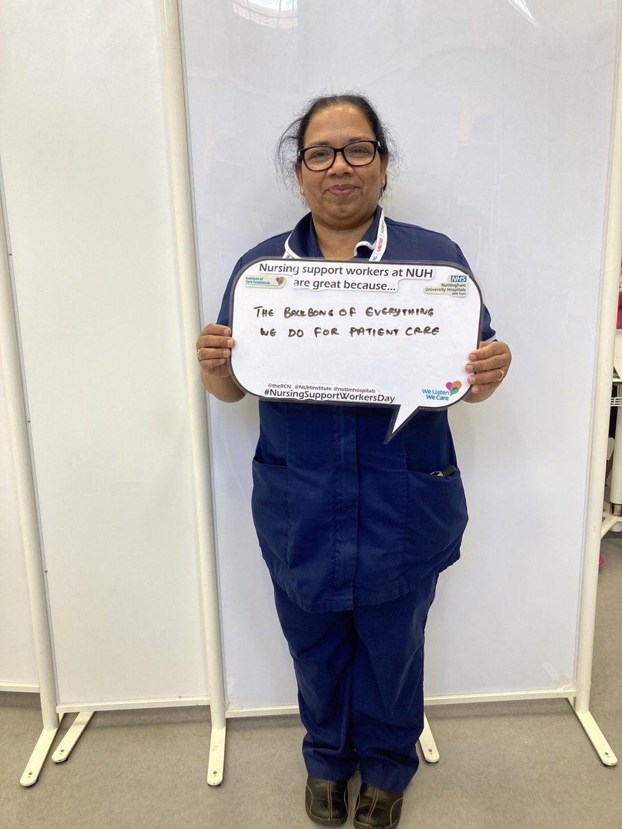 🎉Today is Nursing Support Worker Day! Here is what some of our @TeamNUH staff have to say about our Nursing Support Worker colleagues on their day: #NursingSupportWorkersDay @theRCN @RCNEastMids @widerworkforce