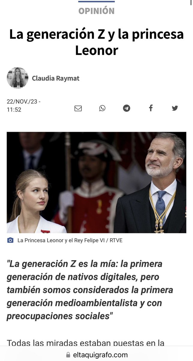 Nuevo artículo de opinión en <a href="/el_taquigrafo/">El Taquígrafo</a> 📝 “La generación Z y la princesa Leonor”.