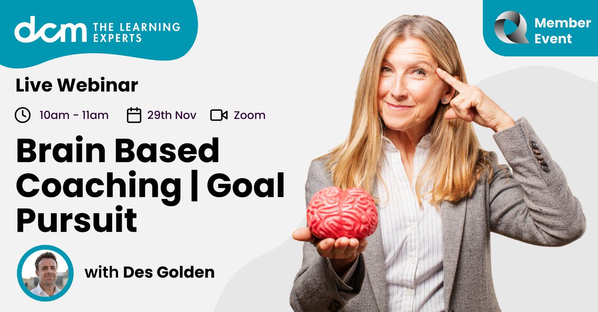 DCM_Learning's tweet image. 🌟 Exclusive Event for Members! 🌟 Brain Based Coaching with Des Golden on 29th Nov, 10-11 AM. Unlock your team&apos;s potential! Limited spots. Sign up now 👉 bit.ly/46pkxDp 

#BrainBasedCoaching #DesGolden #ProfessionalDevelopment
