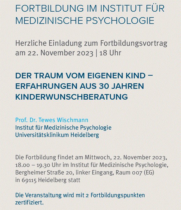 Today 6pm @MedPsychUKHD: hybrid lecture by Tewes Wischmann on #infertility councelling (in German) 👇 klinikum.uni-heidelberg.de/zentrum-fuer-p… link: ukhd.webex.com/meet/tewes.wis…
