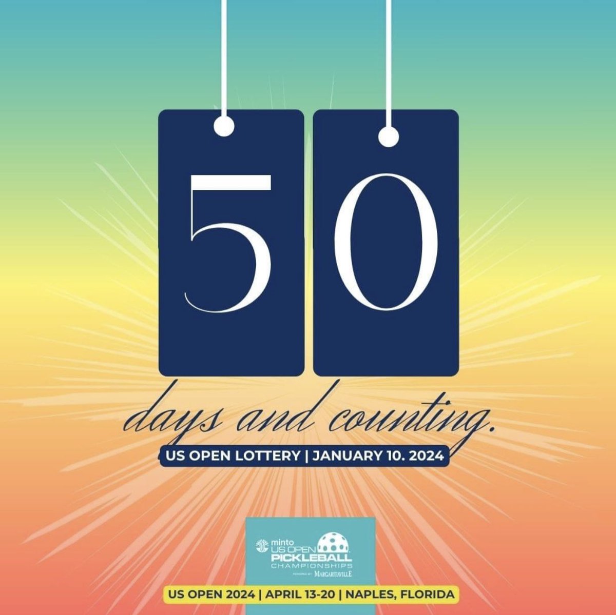 📣50 Days and counting to the US Open Lottery! 🏓 We will be hosting a Q&A in December to address any questions you might have. Feel free to ask any questions in the comments below. #USOpenPickleball #usopb24