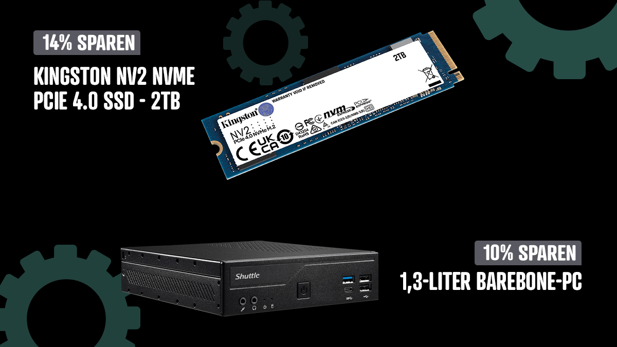 reichelt_el's tweet photo. Jetzt Eure heutigen #projectblack Angebote entdecken!

🎯 Höhere Leistung für schlankere Notebooks und Systeme bietet die #Kingston NV2 NVMe  SSD mit 2Tb sowie der Shuttle XPC slim Barebone-PC 👉 https://t.co/kFIIkZHr2k

#bestpartofyourproject #blackfriday https://t.co/8UFcrLgDJv