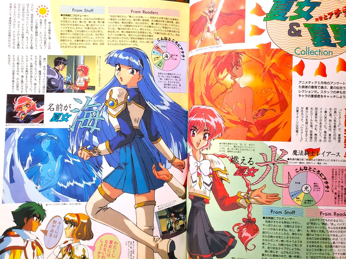 魔法騎士レイアース」の話題で、懐かしいアニメ雑誌有りましたのでご