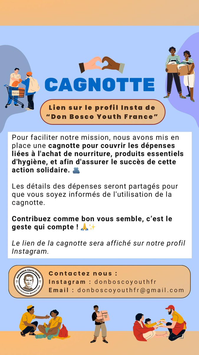 Partagez au max mes twittos 🫶🏾 N'hésitez pas à me contacter si vous souhaitez donner des vêtements ou autres !
LE LIEN DE LA CAGNOTTE ⬇️⬇️
cotizup.com/don-bosco-mara…