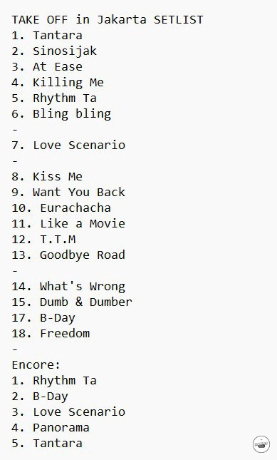 konicsclub's tweet photo. IK Sender lagi nyatet setlist TAKE OFF in Jakarta kemarin, ada yang kelewat ngga ya? https://t.co/vZcigcUQBb