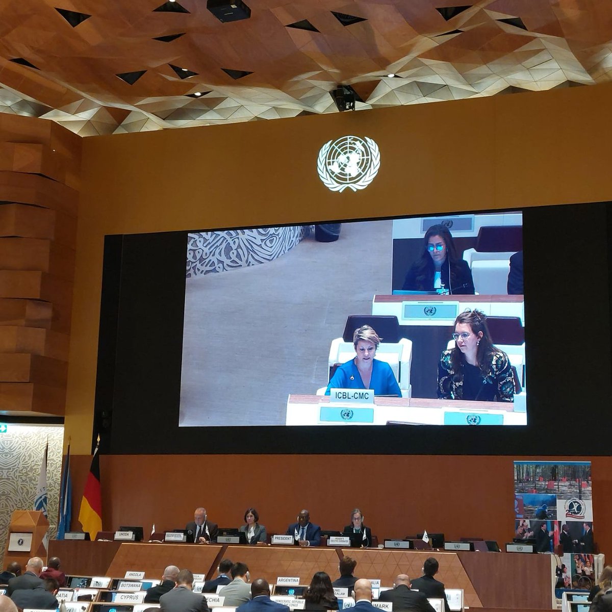 'It is key that the mine action sector puts a focus on how to deliver #sustainable and impact-focused #RiskEducation, through enhanced national ownership' - Ms. Mathilde Savini @MineBanTreaty #21MSP @HI_Advocacy