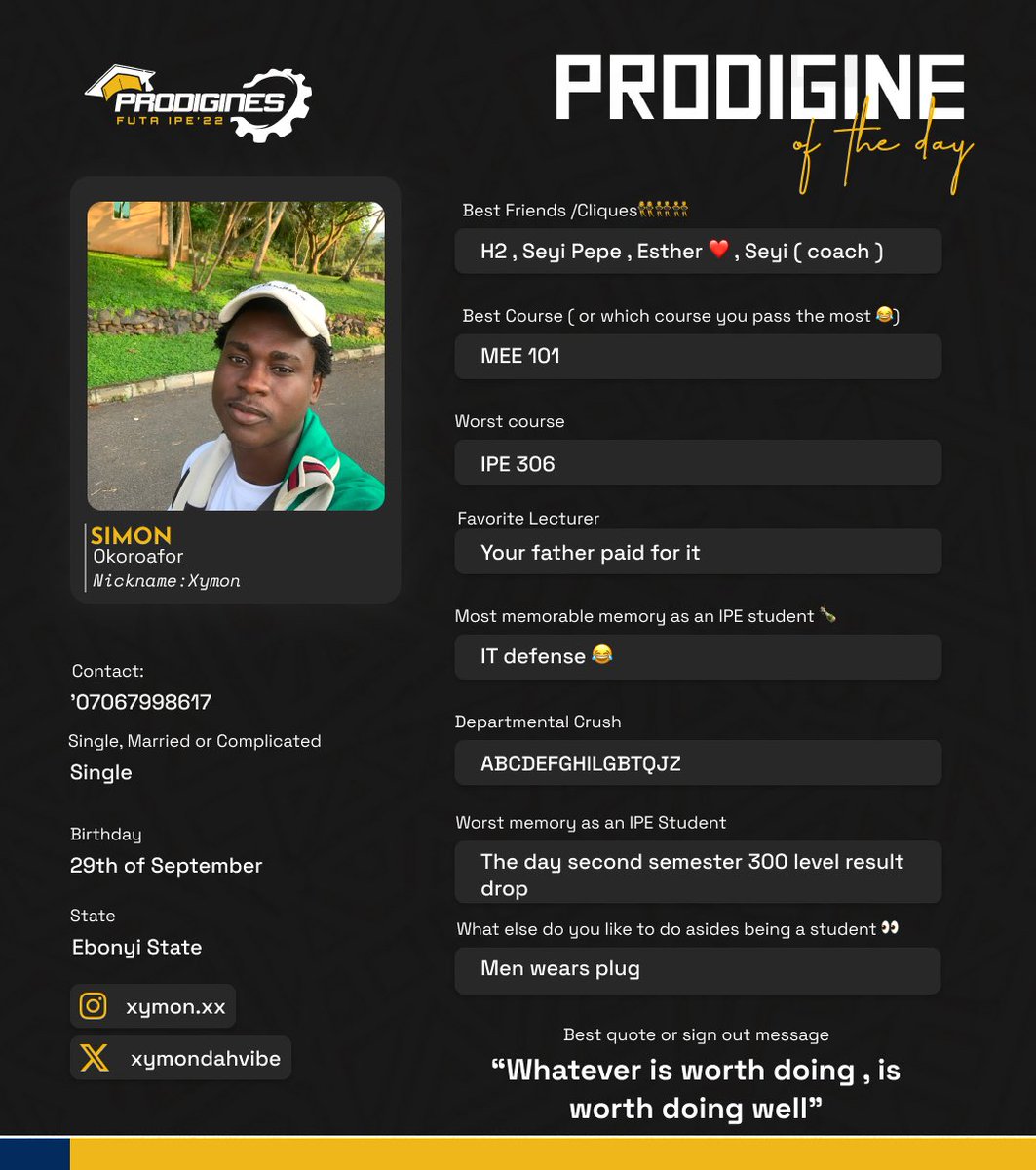 ipeclass22's tweet photo. Fashion icon @xymondahvibe 
Another man lying about his relationship status after spending his IT flying his girl to Mauritius anyhow Simon is a real vibe, makes most of our classes interesting and also so dependable for fits( bags, kicks, jeans and alladat) so hit the boy up! https://t.co/PsxWWP59QR