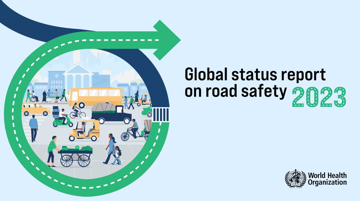 The launch of the @WHO Global Status Report on Road Safety 2023 is set for December 13 at 10:00am CET. The report shows the scale of global road deaths and progress in reducing them worldwide. Speakers include @DrTedros & @JeanTodt 👉 bit.ly/3SZYOP8🚦#RoadSafety