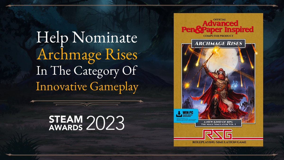 NolanBryanLynch's tweet photo. Nominate our procedurally generated open world fantasy RPG for a Steam award! Just takes a couple of clicks. 

https://t.co/vjlqwlXZzA https://t.co/klIF0d81cG