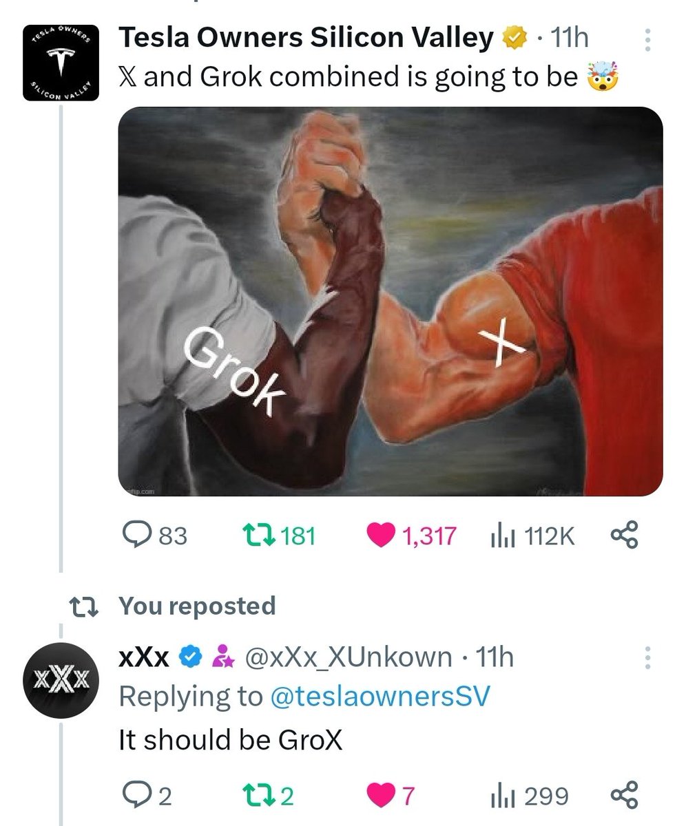 <a href="/K1d_Crypt0/">K1d Crypt0</a> <a href="/cz_binance/">CZ 🔶 BNB</a> @CZcommunity_erc The same early call that you can do is for $GroX 

In a few days, Elon Musk will 100% make tweets about GROK &amp; its usage for X users. This will send us hard.

#GroX