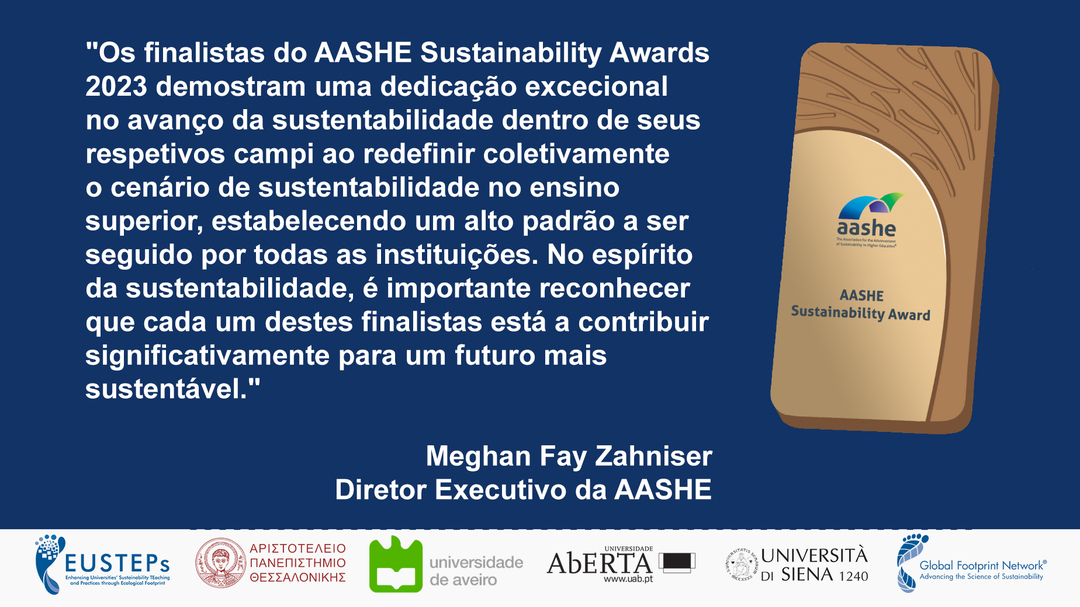 uaberta's tweet photo. 🔖 Artigo de investigadoras da UAb é candidato ao prémio AASHE
📌 Saiba mais sobre os prémios: https://t.co/T6uWG6iQyU
#UAb #Nomeação #Nominated #AASHE #EUSTEPs #Sustentabilidade #Sustainability https://t.co/AcEkZWKw6v