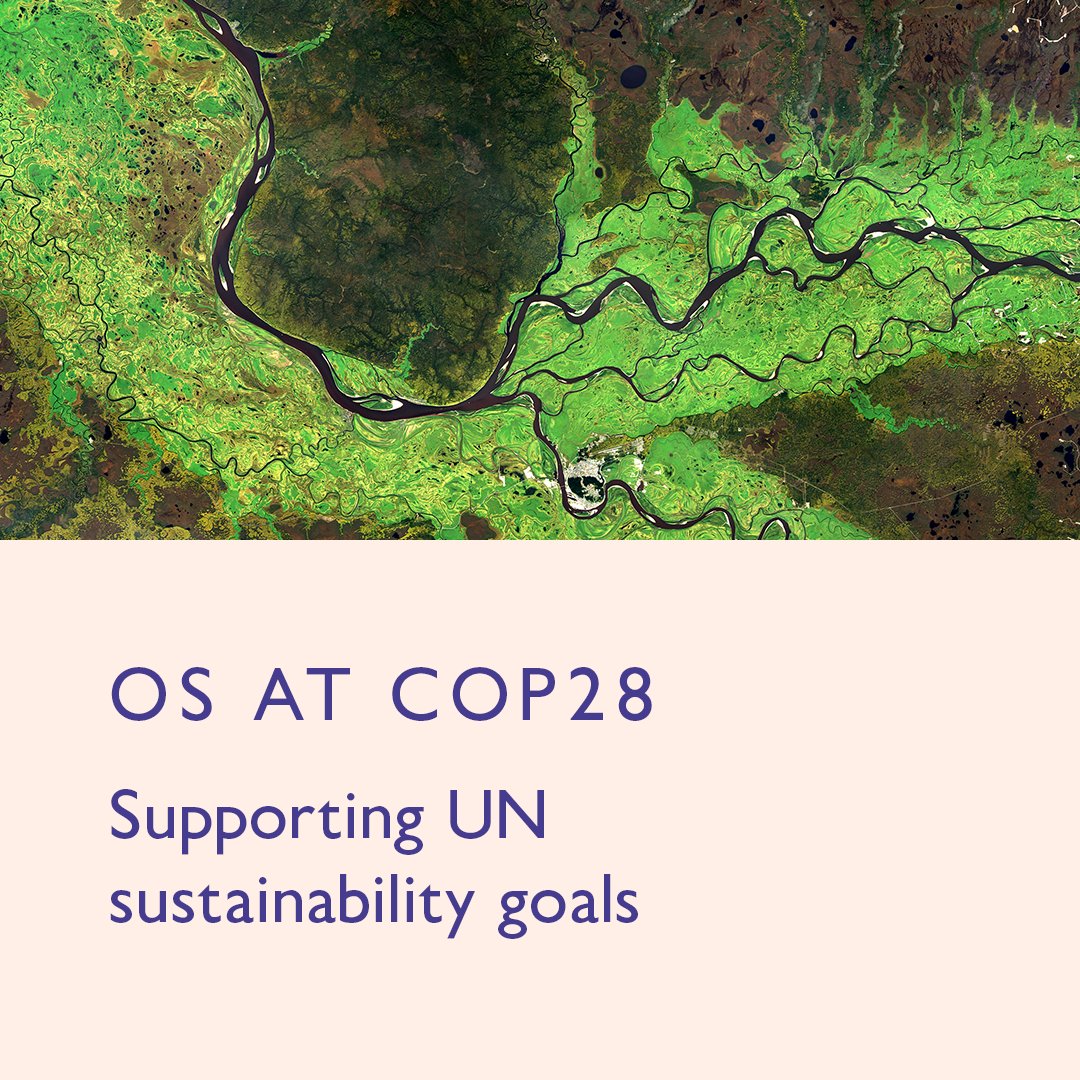 OrdnanceSurvey's tweet photo. OS will be at COP28, where the international community comes together to discuss the climate agenda. 🌏

Location intelligence is critical to achieving the agreed 1.5°C global limit by 2050. https://t.co/crNdcFKuAe