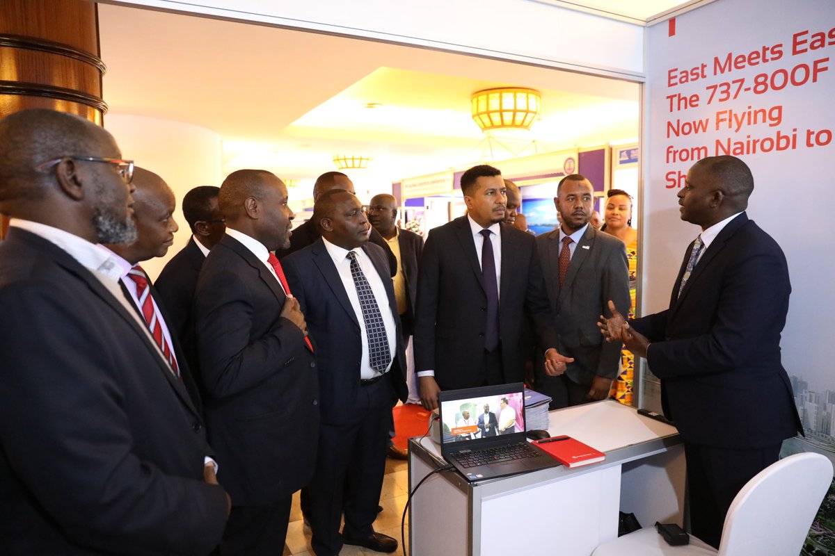 KenyaAirways's tweet photo. Today Kenya Airways Cargo joined other stakeholders in the logistics ecosystem at the Global Logistics Convention (GLC) currently taking place in Nairobi; to discuss trade opportunities available in Africa.
Our Group Managing Director & CEO, Allan @Kilavuka  spoke during the opening ceremony of the 2-day event that was officially opened today by Transport Principal Secretary, @mohamed_daghar.
Mr. Kilavuka announced the introduction of an additional freighter by Kenya Airways to support KQ cargo by increasing the capacity available within the air cargo infrastructure in Kenya.
"We are proud to launch an amazing product; The KQ Boeing 737-800 Freighter; Bringing you #PossibilitiesInTheAir"