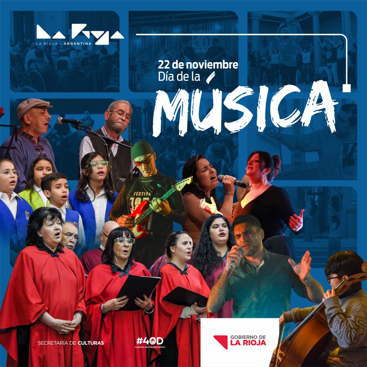 CulturasLaRioja's tweet photo. 🎼 Hoy festejamos el Día de la Música.

❤️ Saludamos a los músicos y músicas que dedican sus días a esta expresión.

🙌 Gracias por su creación y sensibilidad! https://t.co/0rcE6EijRl