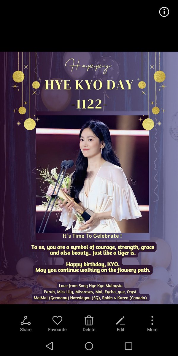 songhyekyomy's tweet photo. "To us you are a symbol of courage, strength, grace and also beauty. Just like a tiger is"

Happy birthday, KYO. May you continue walking on the flowery path ❤️

생일 축하합니다, #송혜교 💕

#HappyHyeKyoDay
#HappyKyoDay 
#OurBelovedKyoDay
#SongHyeKyo https://t.co/nj5JbjhS6C
