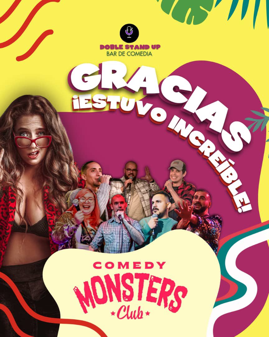 Estuvo increíble nuestro show en Santiago en el marco del Festival 2023 🔥🔥😎

Pero esto no termina aquí porque se viene…

El Comedy Monsters Festival 2023 “NUEVOS TALENTOS”

INFO:
📆 Sábado 25 de noviembre
⏰ 18h00 CCS
💻Vía: Streaming 

Regístrate en comedymonstersclub.com