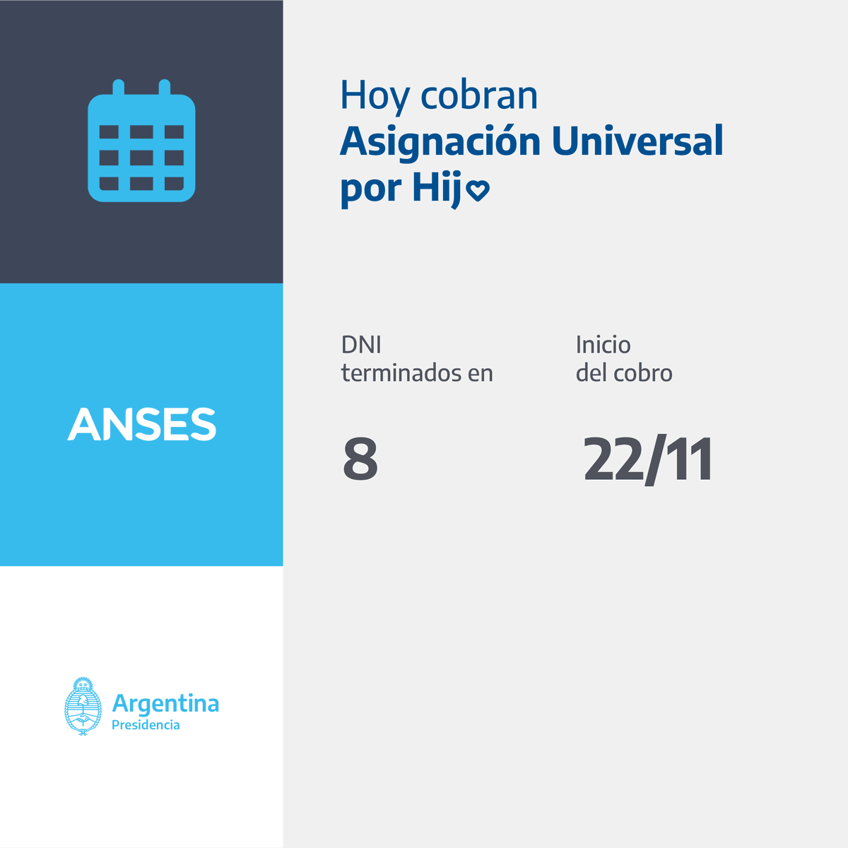 🗓️ Calendarios de pago del 22 de noviembre