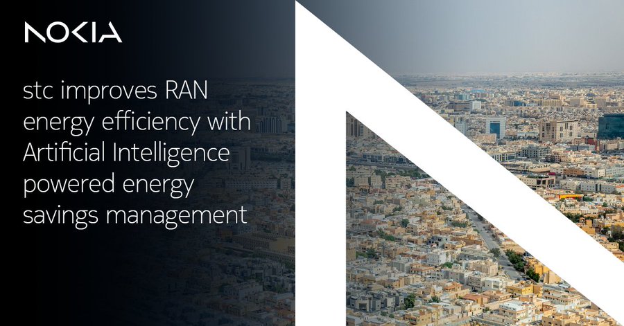 This @Nokia case study describes how <a href="/stc/">stc group</a> in Saudi Arabia was able to reduce RAN energy consumption on average by 6 percent with the #AI/#ML-powered Nokia SON, which optimizes RAN energy savings management with no compromise on network performance. lnkd.in/dRCks6VW