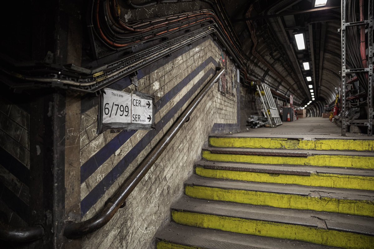 Great ‘Hidden London’ tour with <a href="/ltmuseum/">London Transport Museum</a> exploring abandoned tunnels around Euston Square Tube Station. Closed in 1967 but still containing posters, London Underground storage and a fair bit of dust :-) 
Right up your street <a href="/GrimArtGroup/">Grim Art</a> #urbex #London #hiddenlondontours