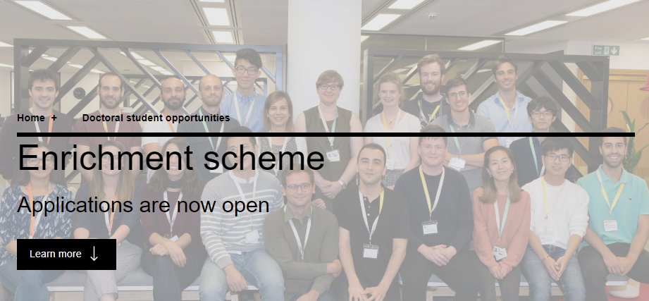 📢 The Turing #PhD Enrichment Scheme call is now open! ➡️ #DataScience/#AI PhD candidates seeking to expand #research skills & network can learn more here: bit.ly/40MVtVN ✅ 6-9 month cohort collabs ✅ Learn new methodologies ✅ Engage with new groups & ideas.