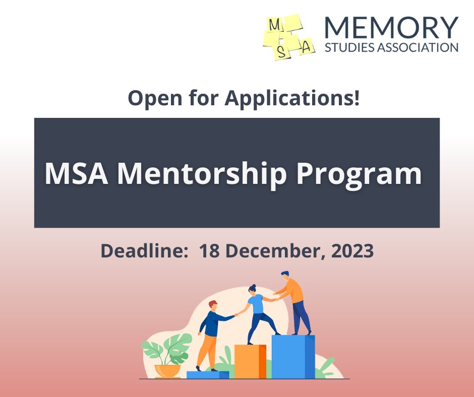 🗣 Our mentorship program is still open for applications! 🔶There are still 7 days left to apply to the MSA mentorship program. What are you waiting for? ⚡ More info: bit.ly/3QRDSHr ❗ Deadline: 18 December, 2024 #MSA #Mentorship #MemoryStudies