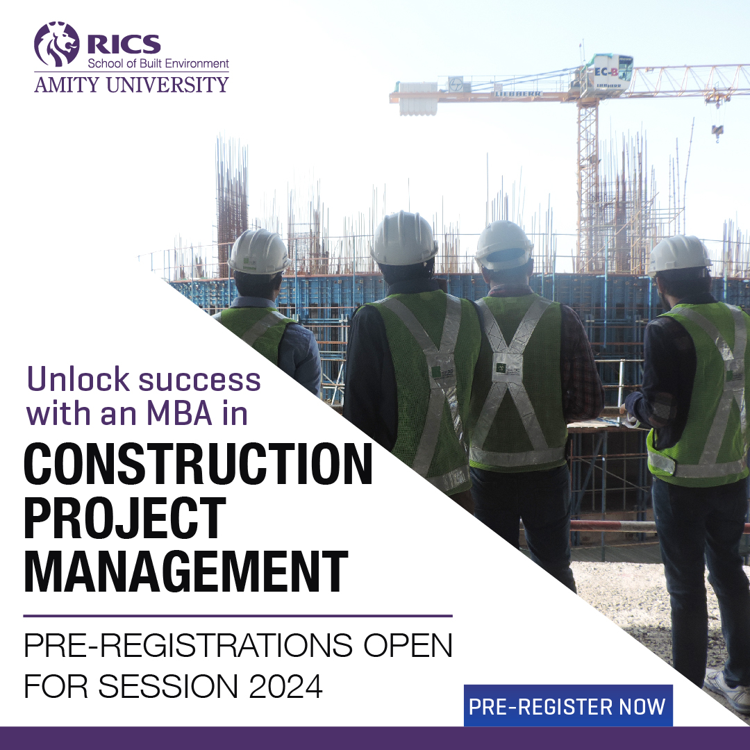 Pre-registrations for Admissions 2024 are now OPEN! 

Pre-Register Today : bit.ly/3Ggmiba

#RICSAmity #Admissions2024 #BuiltEnvironment #FutureLeaders #RICSSBENoida #RICSSBEMumbai #Construction #Realestate #ConstructionIndia #MBA #BBA #RICSSBE #RICSSBEAmityUniversity