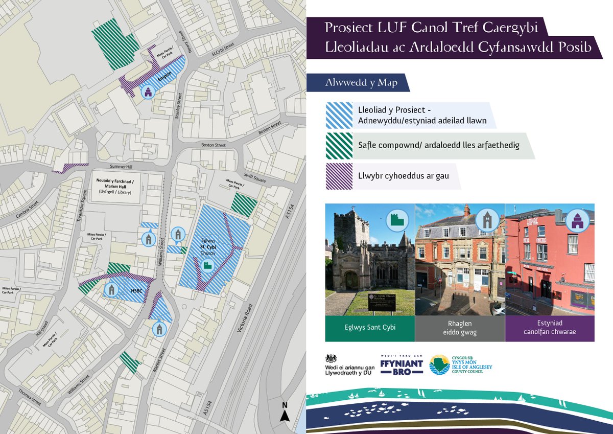 Mae Cronfa Ffyniant Bro Caergybi yn rhaglen o waith gwerth £22.5 miliwn sy’n defnyddio cyllid @UKGovWales er mwyn gwrthdroi dirywiad canol y dref

Mae lleoliadau allweddol y prosiect a llwybrau sydd ar gau rhwng mis Ionawr 2024 a Mawrth 2025 i'w weld isod
tinyurl.com/y2hcfs3z