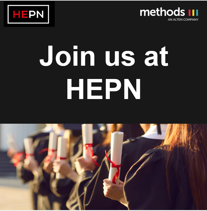 MethodsDigital's tweet photo. Join #HEPN with Liz Whiteley &amp; Tony Dawson discussing collaborations with 80 UK #universities securing substantial grants for transformative #cloud-based technologies. See you there! 

#HigherEducation #DigitalTransformation #StudentExperience #MethodsForGood @CoreAzure https://t.co/as8URuQIcW