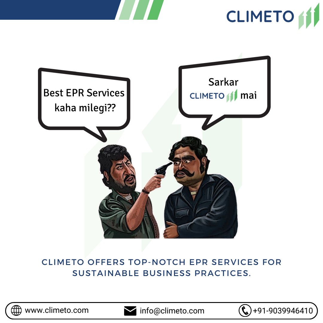 Empowering Sustainability: Climeto provides Top-notch EPR services.

.

.

#climeto #climeto_global #epr #sustainability #sustainable #cpcb #meme #mememarketing #eprcertification #service #consulting #consultants #service