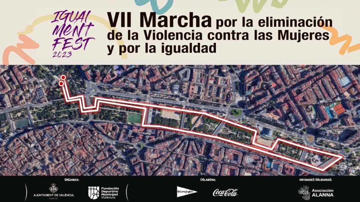 AjuntamentVLC's tweet photo. 🟣 Commemorem el Dia Internacional de l'Eliminació de la Violència contra les Dones, #25N amb activitats lúdiques i de denúncia
🙋♀️@IgualtatVLC programa el 🗓️26/11⤵️
👟Marxa en favor de l'@alannaasoc
🥁#IgualmentFest en📍#JardinsdeVivers
🔗https://t.co/I802rn7A9Z
#NoMésViolència https://t.co/2Hq4Nj2wpw